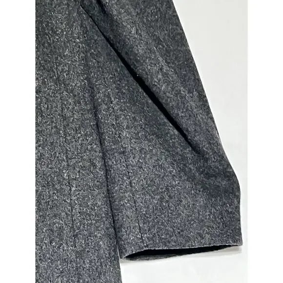 London Fog Wool Dress Overcoat Mens 46 Long Dark Gray Business Classic USA